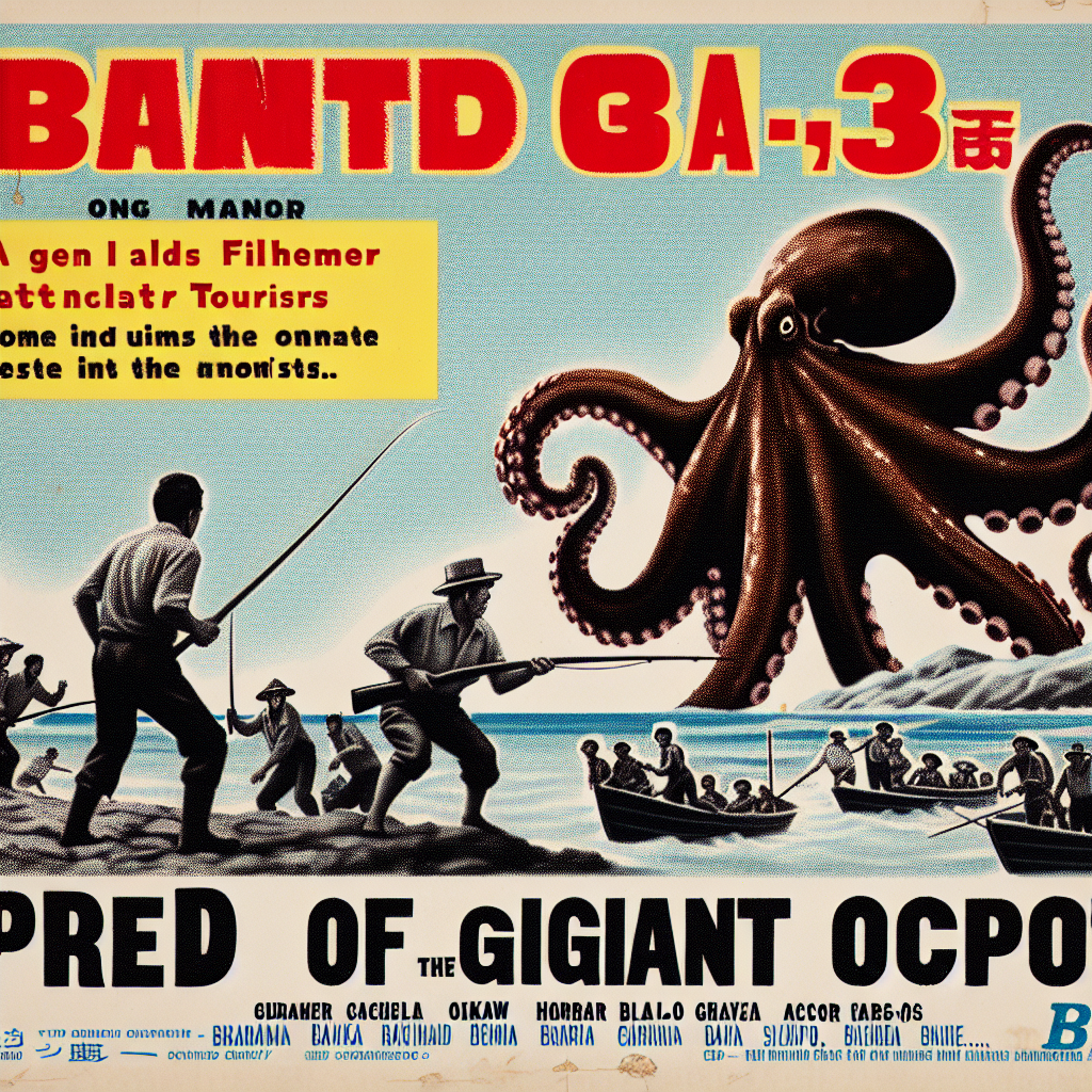 巨大タコの餌食